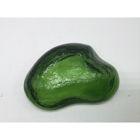 MCM Blenko Style Green Kidney Dish or Ashtray - Picture 2 of 6